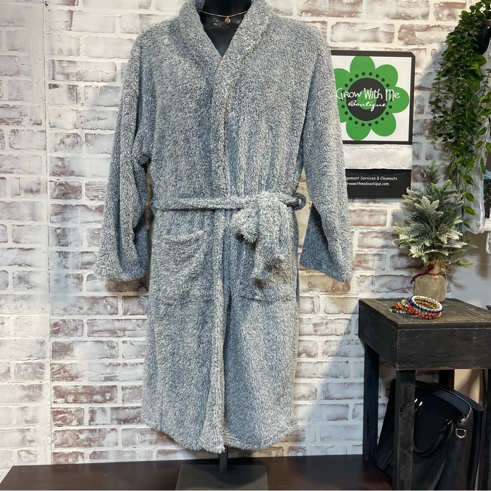 Andie Gray plush fleece Women's Robe medium